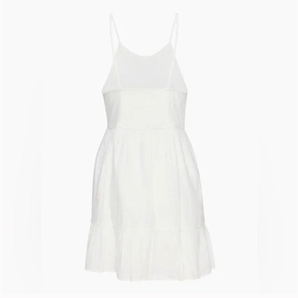 Sunday Best Veruca Open Back High Neck Cotton Ruffle Gauze White Mini Dress (XS) - Picture 2 of 12